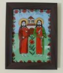  Icoana pe sticla - Sf Petru si Pavel 16x21 cm