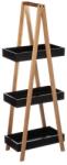 5five Simple Smart Etajera 3 polite 5Five Lea black, bambus, 30 x 18, 5 x 82 cm Raft
