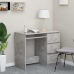 vidaXL Birou, gri beton, 90 x 45 x 76 cm, PAL (801377)