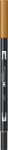 Tombow Marker caligrafic 2 in 1, ABT Dual Brush Pen, dark ochre Tombow ABT-027 (ABT-027)