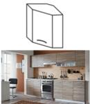 TEMPO KONDELA Felső sarokszekrény, tölgyfa sonoma / fehér, CYRA NEW GN-60