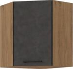 TEMPO KONDELA Felsőszekrény, tölgy lancelot/szürke matt, VEGA 58x58 GN-72 1F - kondela