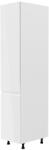 TEMPO KONDELA Élelmiszer szekrény, fehér/fehér extra magasfényű, balos, AURORA D40SP