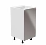 TEMPO KONDELA Alsószekrény, fehér/szürke extra magasfényű, jobbos, AURORA D40