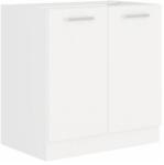 TEMPO KONDELA Mosogatószekrény, fehér, SPLIT 80 ZL 2F BB - kondela