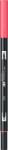 Tombow Marker caligrafic 2 in 1, ABT Dual Brush Pen, hot pink Tombow ABT-743 (ABT-743)