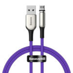 Baseus Zinc mágneses kábel USB / Micro USB 2A 1m, lila (CAMXC-H05)