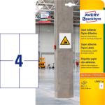 Avery Zweckform 105*148 mm-es Avery Zweckform A4 íves etikett címke, fehér színű (20 ív/doboz) (L7876-20) - dunasp