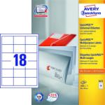 Avery Zweckform 64*45 mm-es Avery Zweckform A4 íves etikett címke, fehér színű (100 ív/doboz) (3671) - dunasp