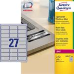Avery Zweckform 63, 5*29, 6 mm-es Avery Zweckform A4 íves etikett címke, ezüst színű (100 ív/doboz) (L6011-100) - dunasp