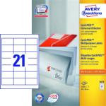 Avery Zweckform 64*36 mm-es Avery Zweckform A4 íves etikett címke, fehér színű (100 ív/doboz) (3670) - dunasp