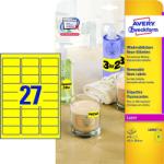 Avery Zweckform 63, 5*29, 6 mm-es Avery Zweckform A4 íves etikett címke, neon sárga színű (25 ív/doboz) (L6004-25) - dunasp