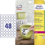 Avery Zweckform 30 mm-es Avery Zweckform A4 íves etikett címke, fehér színű (20 ív/doboz) (L4716REV-20) - dunasp