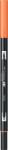 Tombow Marker caligrafic 2 in 1, ABT Dual Brush Pen, orange Tombow ABT-933 (ABT-933)