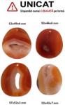  Pandantiv Carneol Druzy Picatura cu Gaura - 50-57 x 43-52 x 5-7 mm
