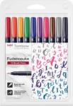 Tombow Markere caligrafice Fudenosuke Hard, Vivid Color, 10 bucati/set Tombow WS-BH-10P (WS-BH-10P)