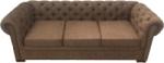 MobAmbient Canapea extensibilă 3 locuri, maro - model CHESTERFIELD Canapea