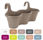 Elho Corsica easy hanger trio 50 cm taupe színű, műanyag