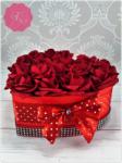  Piros szív rózsadoboz "M" méret