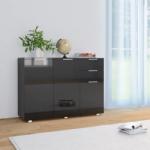 vidaXL Servantă, negru foarte lucios, 107x35x80, 5 cm (283719) Comoda