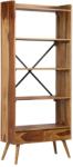 vidaXL Bibliotecă din lemn masiv de sheesham, 75 x 30 x 170 cm (246206) Biblioteca
