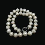  Colier Perle de Cultura Neregulat 10-12-9-10 mm - Accesorii de Metal