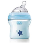 Chicco Biberon CHICCO Natural Feeling, plastic, bleu, 150ml, t. s. inclinata, 0luni+, flux normal, 0%BPA (80811-21)