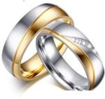 Ékszerkirály Női karikagyűrű, nemesacél, aranyszínű, 6-os méret (32834715111_10)