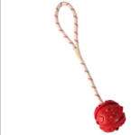 TRIXIE Jucarie Minge Cauciuc Natural cu Sfoara 4.5 cm 35 cm