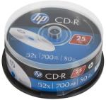 HP CD-R lemez, 700MB, 52x, 25 db, hengeren, HP (CDH7052B25) - iroda24