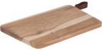 4-Home Tocător din lemn cu agățătoare din piele, 30 x 18 x 1, 5 cm Tocator