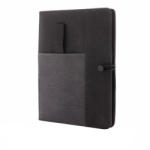 XD Agenda A5 cu buzunar pentru telefon si pix, 128 pagini, XD, KO, poliester, negru (EVE08-P773-155)