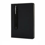 Everestus Agenda A5 coperta tare PU standard si pix metalic stylus, Everestus, SD, hartie, otel inoxidabil, negru (EVE08-P773-311)