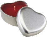 EVERESTUS Lumanare parfumata vanilie, forma de inimioara, Everestus, LPD24, metal, rosu, argintiu (EVE02-56-0902115)