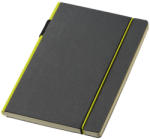 Everestus Agenda A5 cu pagini dictando, coperta tare cu elastic, Everestus, CA04, carton, negru, verde (EVE06-10669204)