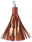 Everestus Breloc cablu de date cu micro usb, Everestus, KR0103, piele ecologica, metal, maro (EVE01-MO9290-01)