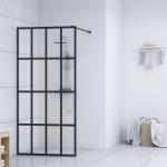 vidaXL Paravan duș walk-in, 100x195 cm, sticlă securizată transparentă (145676)