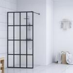 vidaXL Paravan duș walk-in, 90x195 cm, sticlă securizată transparentă (145675)