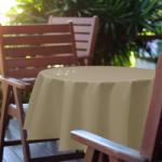Mondo Italia Kerek kerti asztalterítő Ø 150 cm sötét bézs