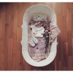 Ahoj Cosulet bebe pentru dormit handmade din material ecologic Baby alb