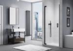 SanSwiss Usa de nisa batanta SanSwiss Cadura CA1C 80xH200 cm profil negru, stanga (CA1CG0800607)