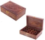  Illóolaj tároló doboz, Sheesham Fából , 24 Üvegcséhez (IF189)
