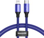 Baseus Cablu de date/incarcare Baseus, Yiven Lightning/USB-C 1M, 2 A, Albastru