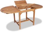 vidaXL Kihúzható kerti asztal, tömör tíkfa 110-160x80x75 cm (44684)
