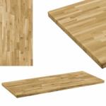 vidaXL Blat masă, lemn masiv stejar, dreptunghiular, 44 mm, 140x60 cm (246002)