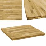 vidaXL Blat de masă, lemn masiv de stejar, pătrat, 44 mm, 80x80 cm (245999) - vidaxl