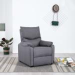 vidaXL Fotoliu rabatabil, gri deschis, material textil (248686)