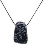  Pandantiv din Obsidian Fulg de Zapada Neregulat - 23-26 x 16-20 mm - 1 Buc