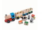 Melissa & Doug - Дървено влакче с аксесоари - Ферма