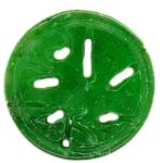  Pandantiv Jad Alb Colorat Sculptat - 19 x 19 x 2 mm